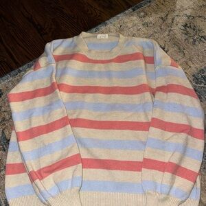 Debut Cream and Blue Knit Sweater